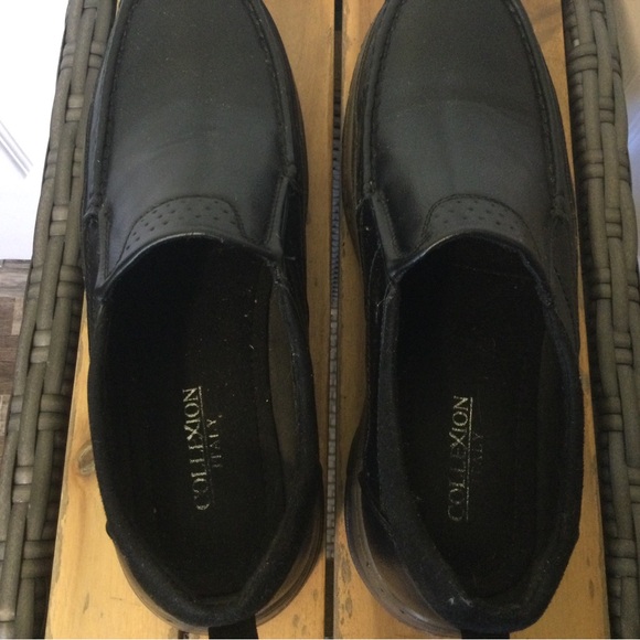 Collection Italy Men’s Black Slip On Loafer, Size 9 - Picture 3 of 5